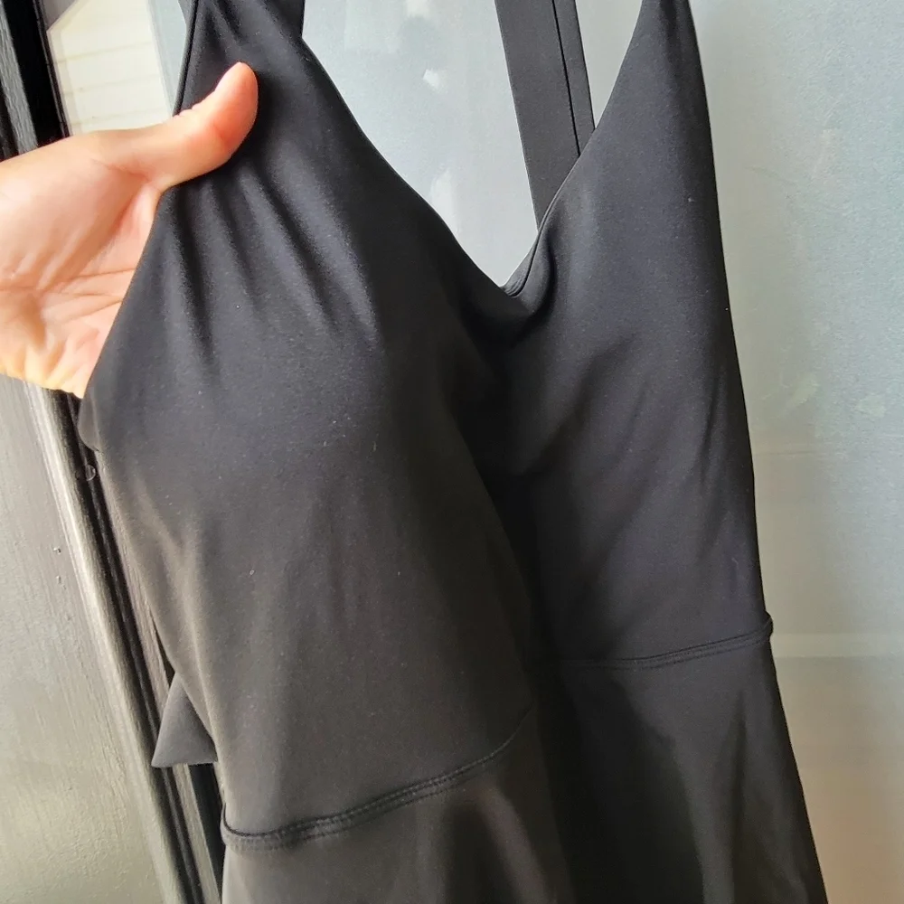 JAFINSY Tennis Golf Black Dress with Built in Shorts Bra Athletic Summer Large - Picture 7 of 10
